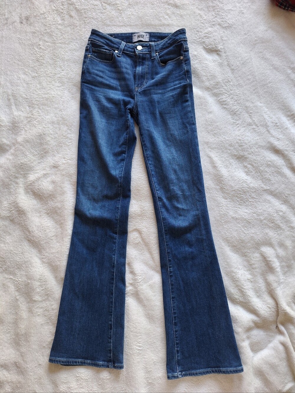 PAIGE High Rise Laurel Canyon Flare Jeans Jacques Wash 25